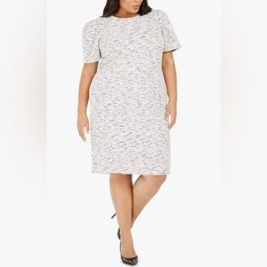 Calvin Klein Women's Size Short Sleeved Princess Seamed Sheath Dress